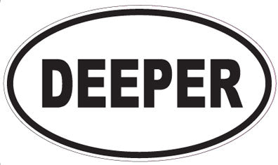DEEPER - Oval Sticker