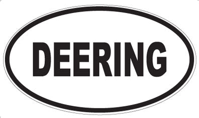 DEERING - Oval Sticker