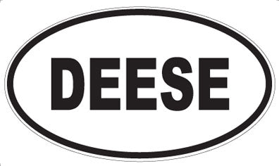 DEESE - Oval Sticker