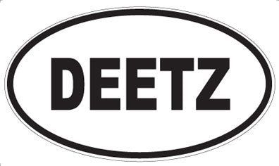 DEETZ - Oval Sticker