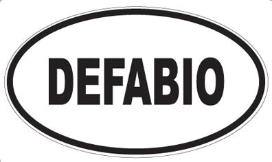 DEFABIO - Oval Sticker