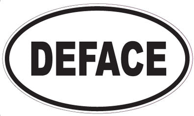 DEFACE - Oval Sticker