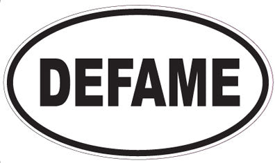 DEFAME - Oval Sticker