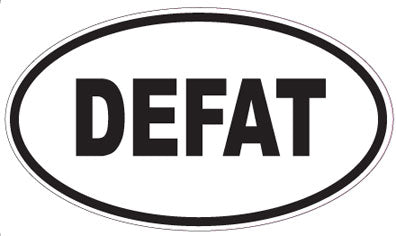 DEFAT - Oval Sticker