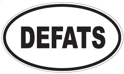 DEFATS - Oval Sticker