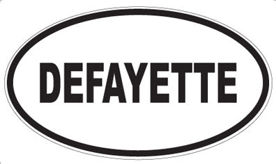 DEFAYETTE - Oval Sticker
