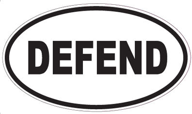 DEFEND - Oval Sticker