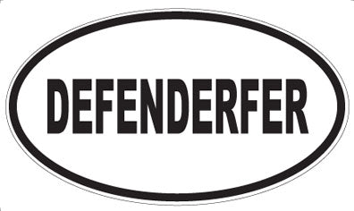 DEFENDERFER - Oval Sticker
