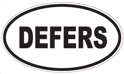 DEFERS - Oval Sticker