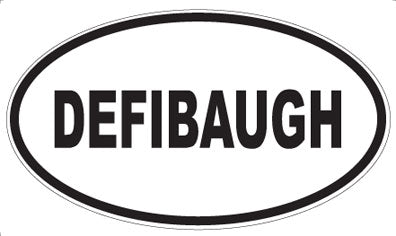 DEFIBAUGH - Oval Sticker