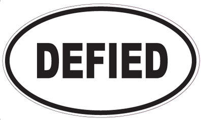 DEFIED - Oval Sticker