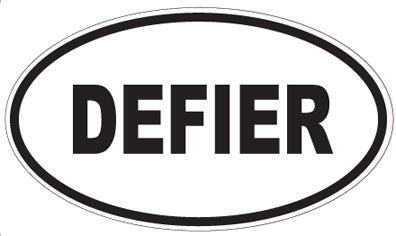 DEFIER - Oval Sticker