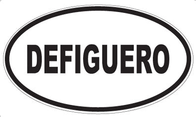 DEFIGUERO - Oval Sticker