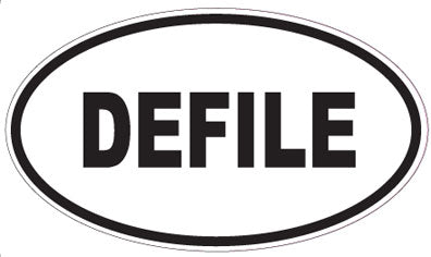 DEFILE - Oval Sticker