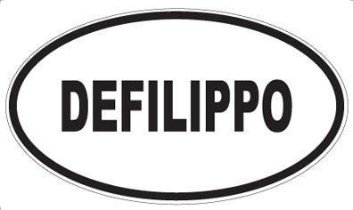 DEFILIPPO - Oval Sticker