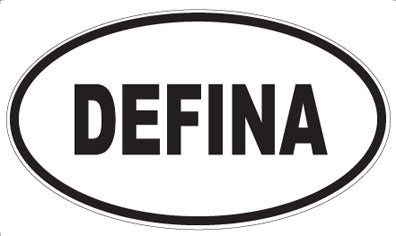 DEFINA - Oval Sticker