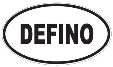 DEFINO - Oval Sticker