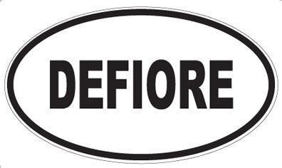 DEFIORE - Oval Sticker