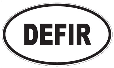 DEFIR - Oval Sticker