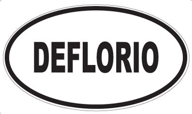 DEFLORIO - Oval Sticker