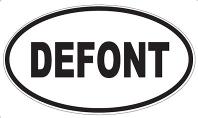 DEFONT - Oval Sticker