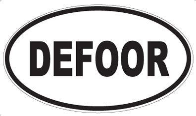 DEFOOR - Oval Sticker
