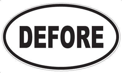 DEFORE - Oval Sticker