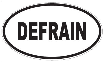 DEFRAIN - Oval Sticker