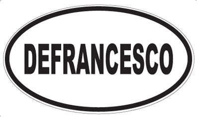 DEFRANCESCO - Oval Sticker