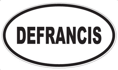 DEFRANCIS - Oval Sticker