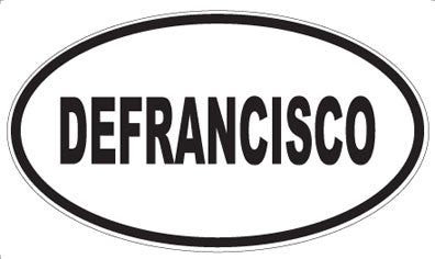 DEFRANCISCO - Oval Sticker