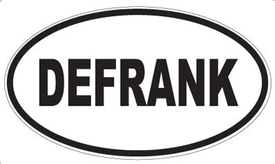 DEFRANK - Oval Sticker