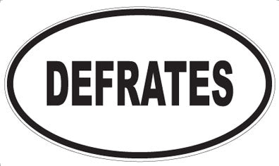 DEFRATES - Oval Sticker
