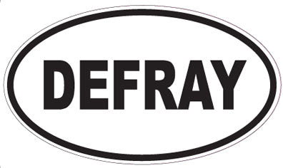 DEFRAY - Oval Sticker