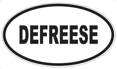 DEFREESE - Oval Sticker