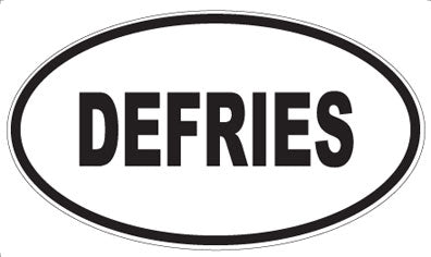 DEFRIES - Oval Sticker
