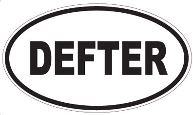 DEFTER - Oval Sticker