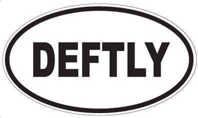 DEFTLY - Oval Sticker