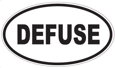 DEFUSE - Oval Sticker