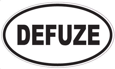 DEFUZE - Oval Sticker