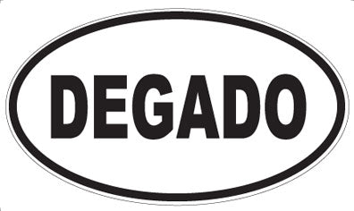 DEGADO - Oval Sticker