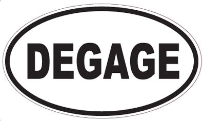 DEGAGE - Oval Sticker