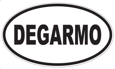DEGARMO - Oval Sticker
