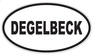 DEGELBECK - Oval Sticker
