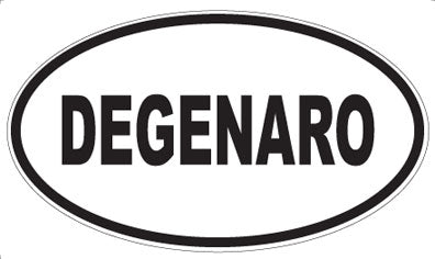 DEGENARO - Oval Sticker