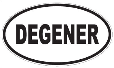 DEGENER - Oval Sticker