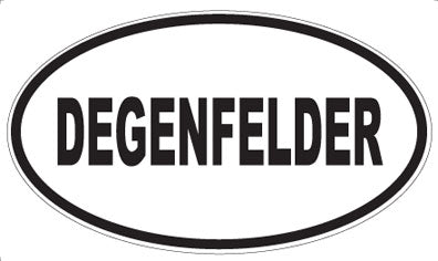 DEGENFELDER - Oval Sticker