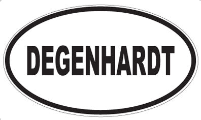 DEGENHARDT - Oval Sticker