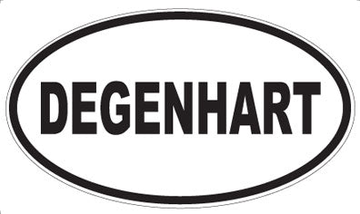 DEGENHART - Oval Sticker
