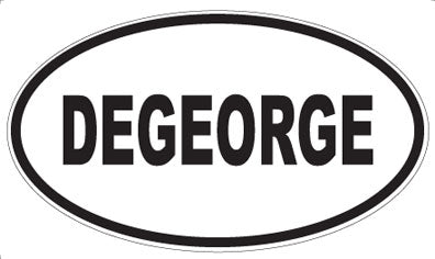 DEGEORGE - Oval Sticker